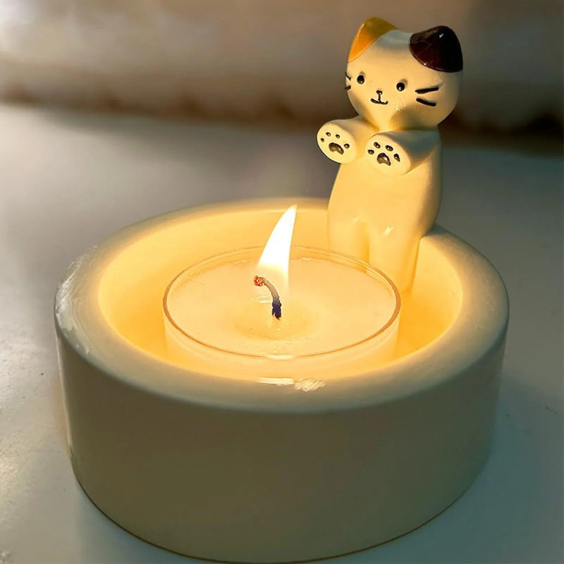 Porta Velas de Gatinho