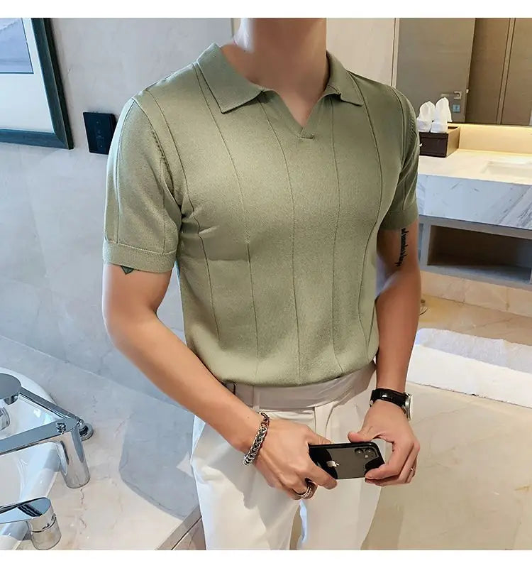 Camisa Polo Poliéster Lapela