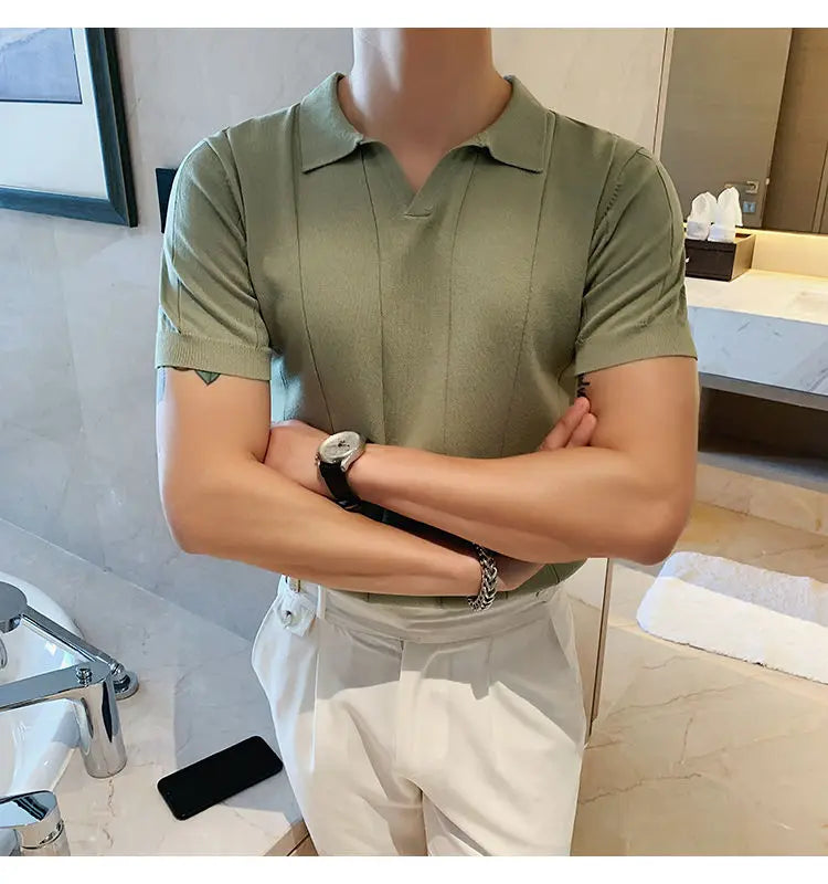 Camisa Polo Poliéster Lapela