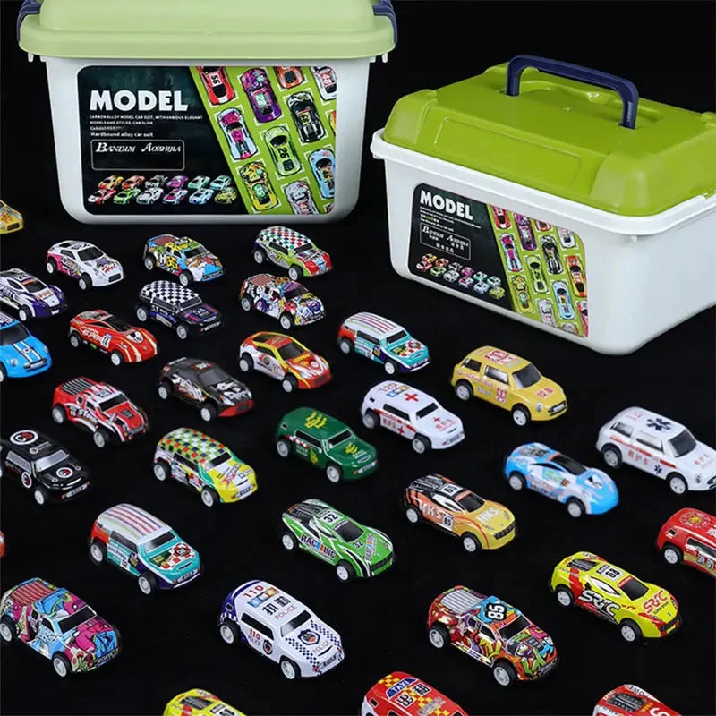 Caixa de Mini Carros - 50 Peças