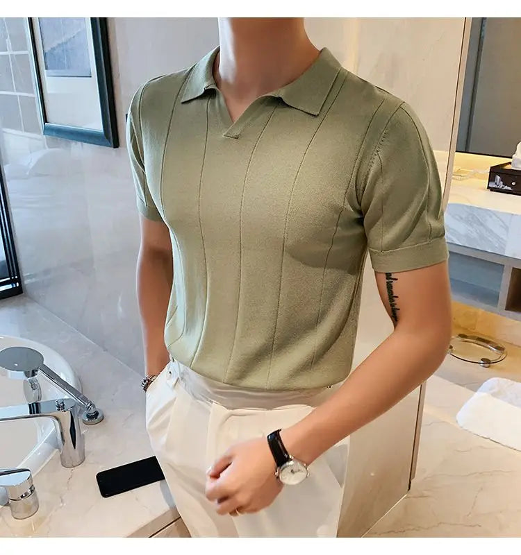 Camisa Polo Poliéster Lapela