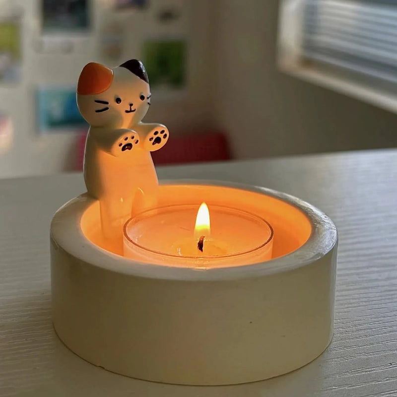 Porta Velas de Gatinho